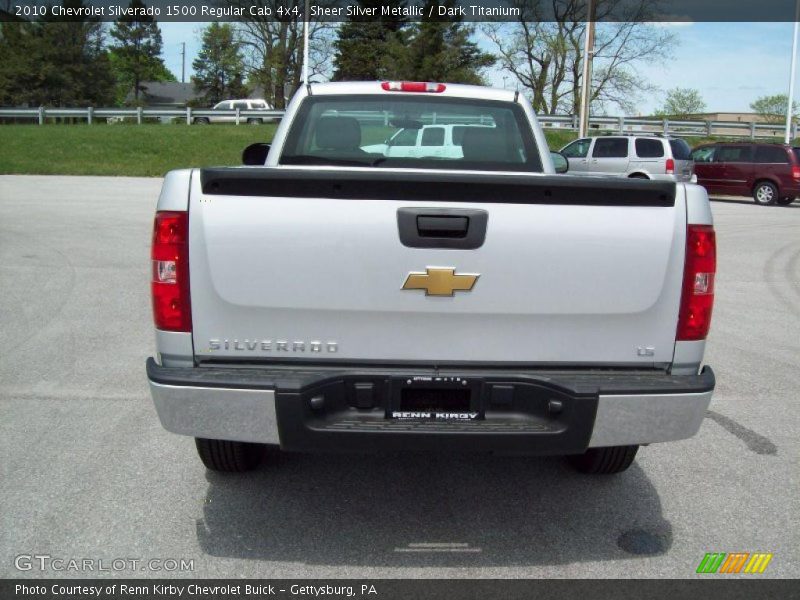 Sheer Silver Metallic / Dark Titanium 2010 Chevrolet Silverado 1500 Regular Cab 4x4