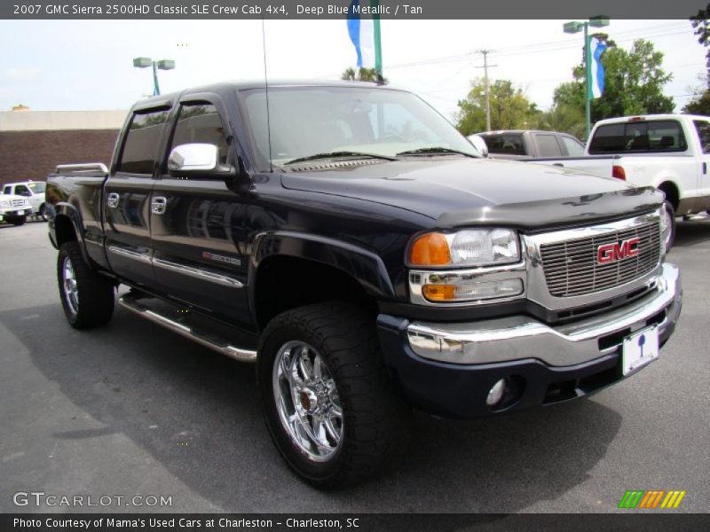 Deep Blue Metallic / Tan 2007 GMC Sierra 2500HD Classic SLE Crew Cab 4x4