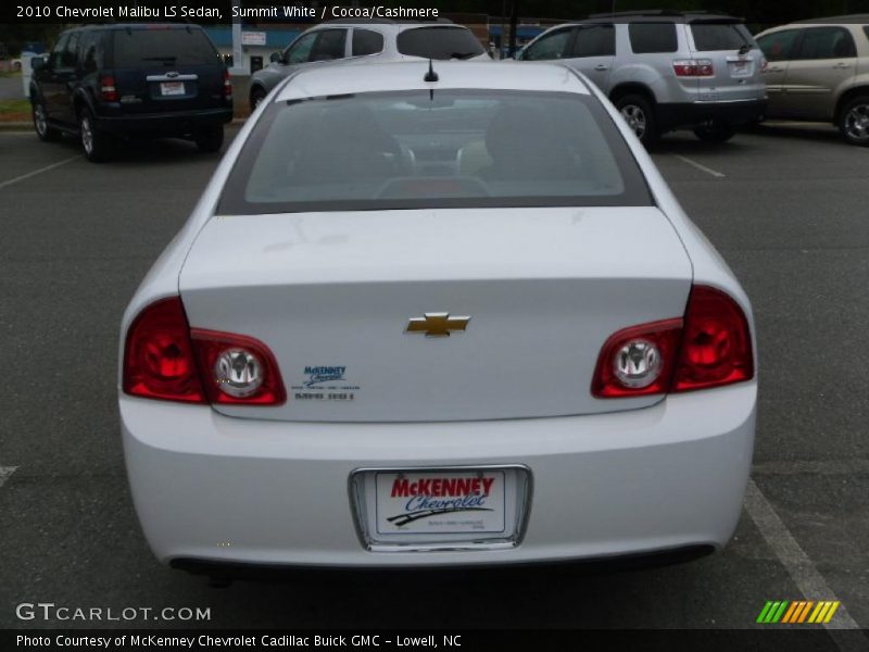 Summit White / Cocoa/Cashmere 2010 Chevrolet Malibu LS Sedan