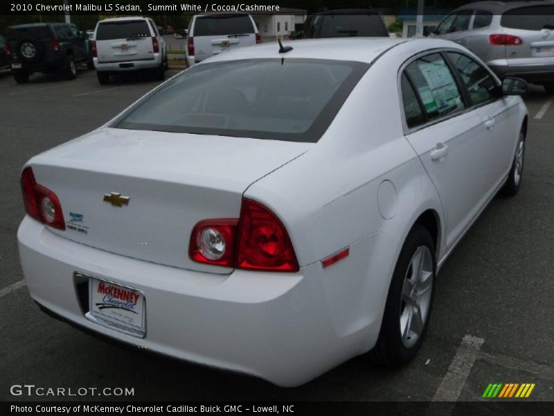 Summit White / Cocoa/Cashmere 2010 Chevrolet Malibu LS Sedan