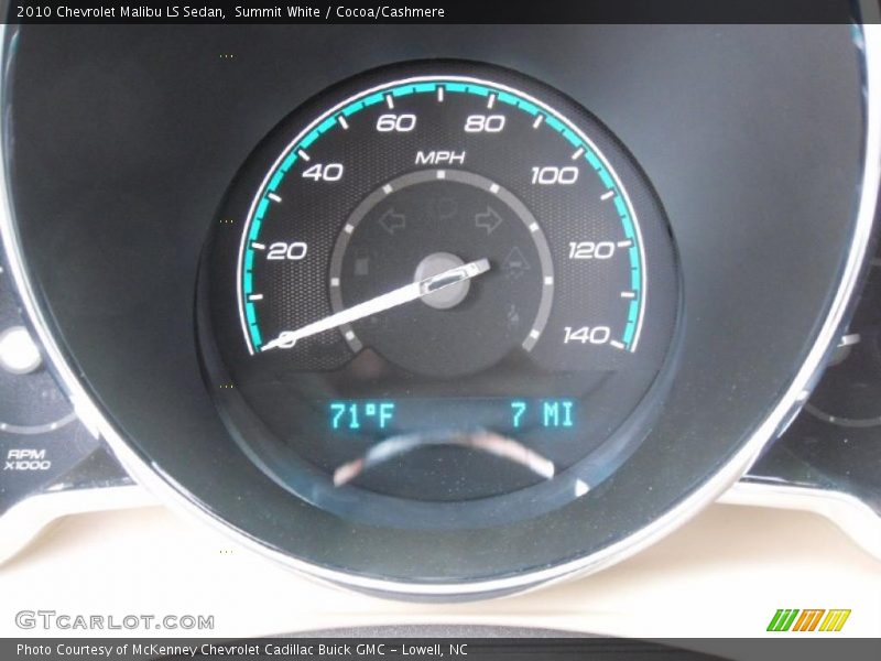 Summit White / Cocoa/Cashmere 2010 Chevrolet Malibu LS Sedan