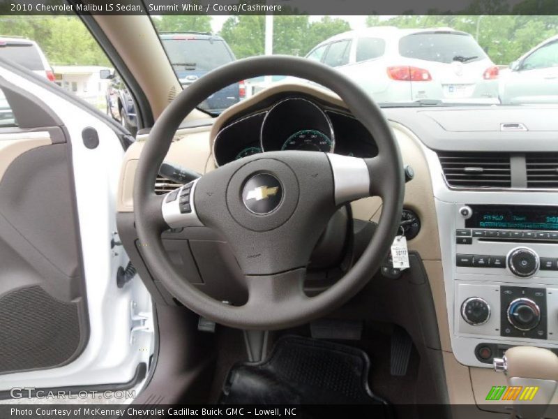 Summit White / Cocoa/Cashmere 2010 Chevrolet Malibu LS Sedan