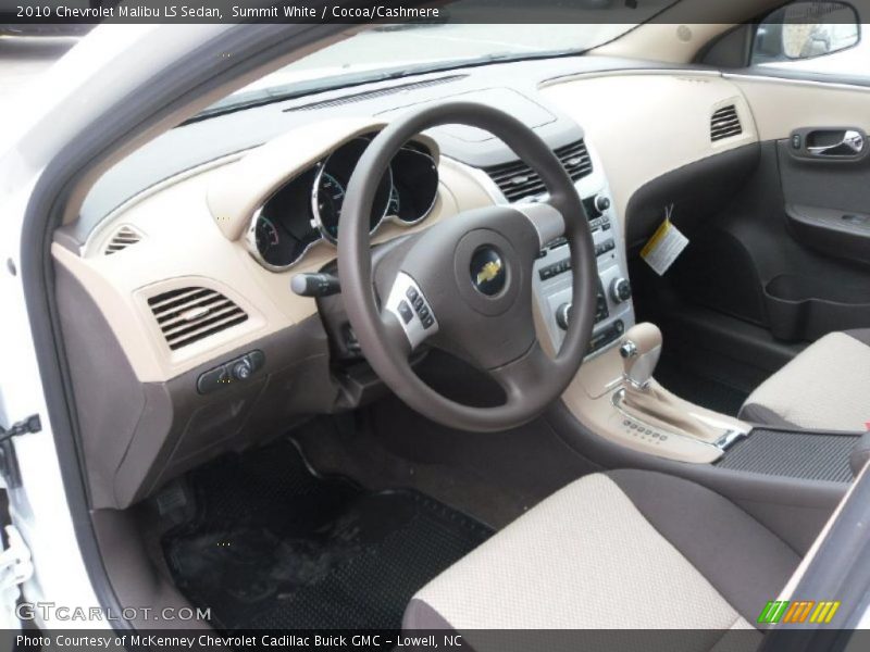 Summit White / Cocoa/Cashmere 2010 Chevrolet Malibu LS Sedan