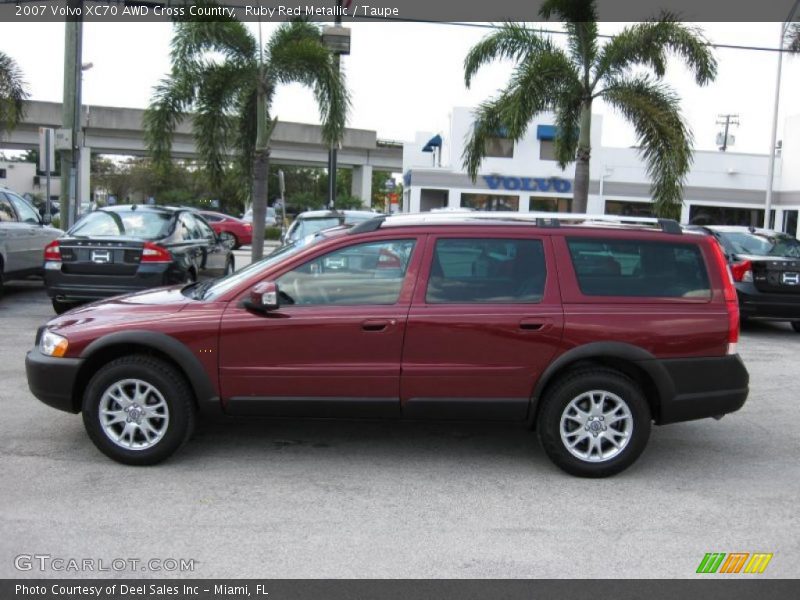 Ruby Red Metallic / Taupe 2007 Volvo XC70 AWD Cross Country