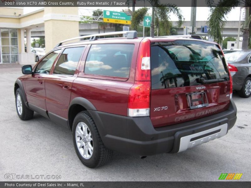 Ruby Red Metallic / Taupe 2007 Volvo XC70 AWD Cross Country