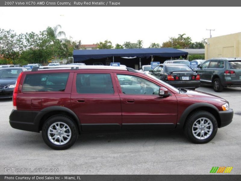 Ruby Red Metallic / Taupe 2007 Volvo XC70 AWD Cross Country