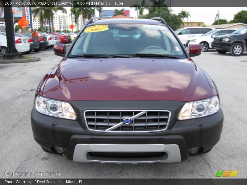 Ruby Red Metallic / Taupe 2007 Volvo XC70 AWD Cross Country