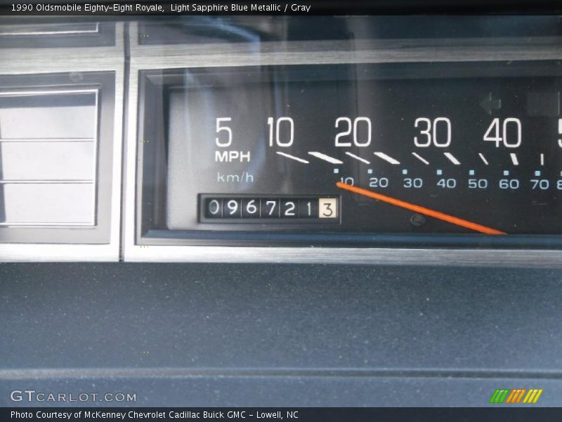 Light Sapphire Blue Metallic / Gray 1990 Oldsmobile Eighty-Eight Royale