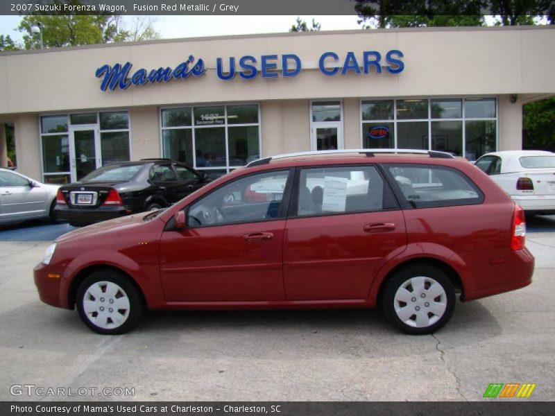 Fusion Red Metallic / Grey 2007 Suzuki Forenza Wagon