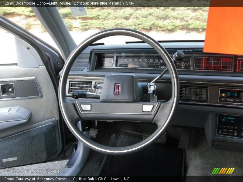 Light Sapphire Blue Metallic / Gray 1990 Oldsmobile Eighty-Eight Royale