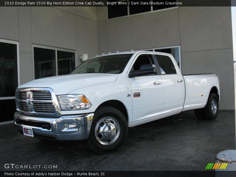 Bright White / Dark Slate/Medium Graystone 2010 Dodge Ram 3500 Big Horn Edition Crew Cab Dually