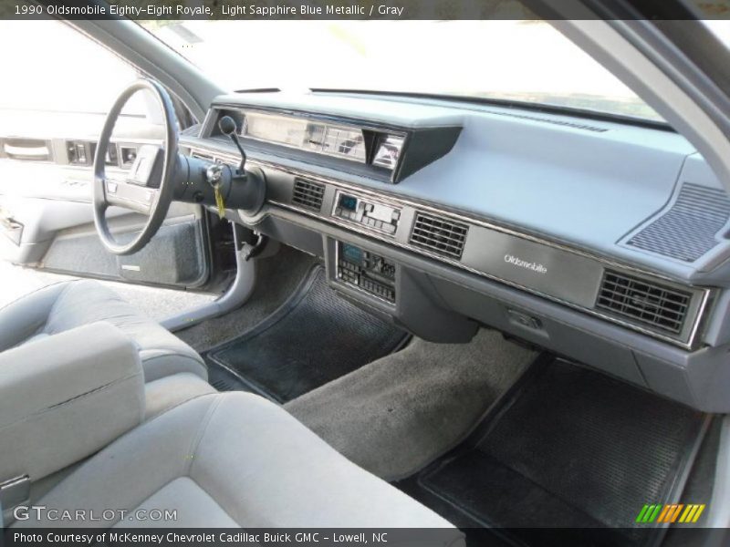 Light Sapphire Blue Metallic / Gray 1990 Oldsmobile Eighty-Eight Royale