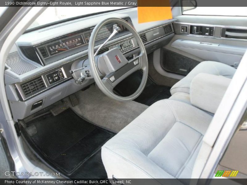 Light Sapphire Blue Metallic / Gray 1990 Oldsmobile Eighty-Eight Royale
