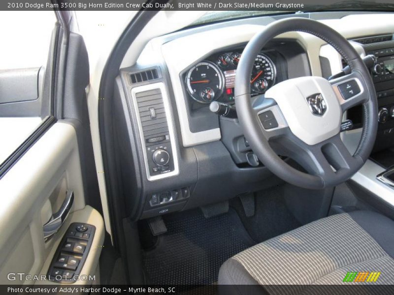 Bright White / Dark Slate/Medium Graystone 2010 Dodge Ram 3500 Big Horn Edition Crew Cab Dually