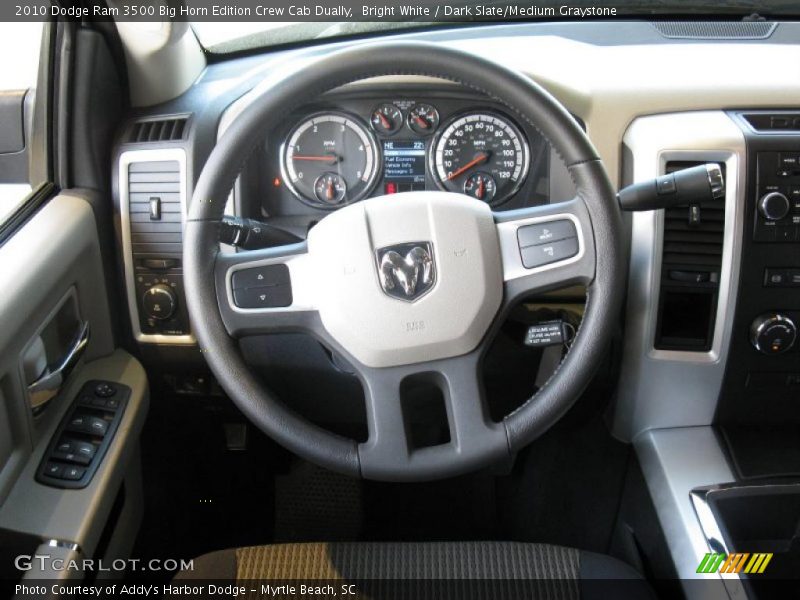 Bright White / Dark Slate/Medium Graystone 2010 Dodge Ram 3500 Big Horn Edition Crew Cab Dually