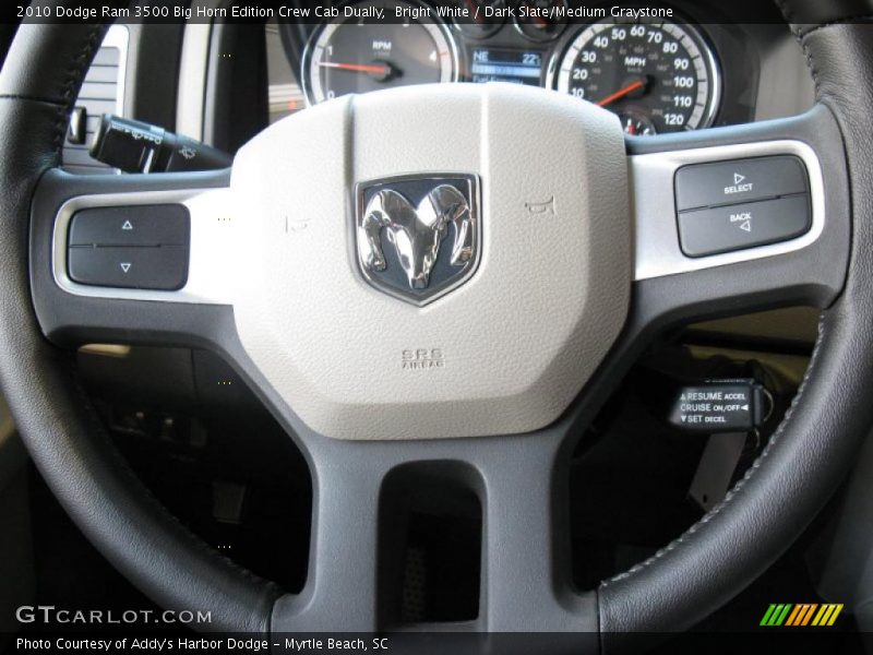 Bright White / Dark Slate/Medium Graystone 2010 Dodge Ram 3500 Big Horn Edition Crew Cab Dually