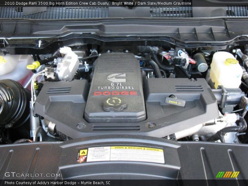 Bright White / Dark Slate/Medium Graystone 2010 Dodge Ram 3500 Big Horn Edition Crew Cab Dually