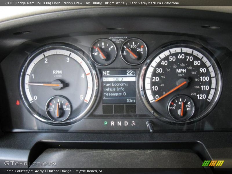 Bright White / Dark Slate/Medium Graystone 2010 Dodge Ram 3500 Big Horn Edition Crew Cab Dually