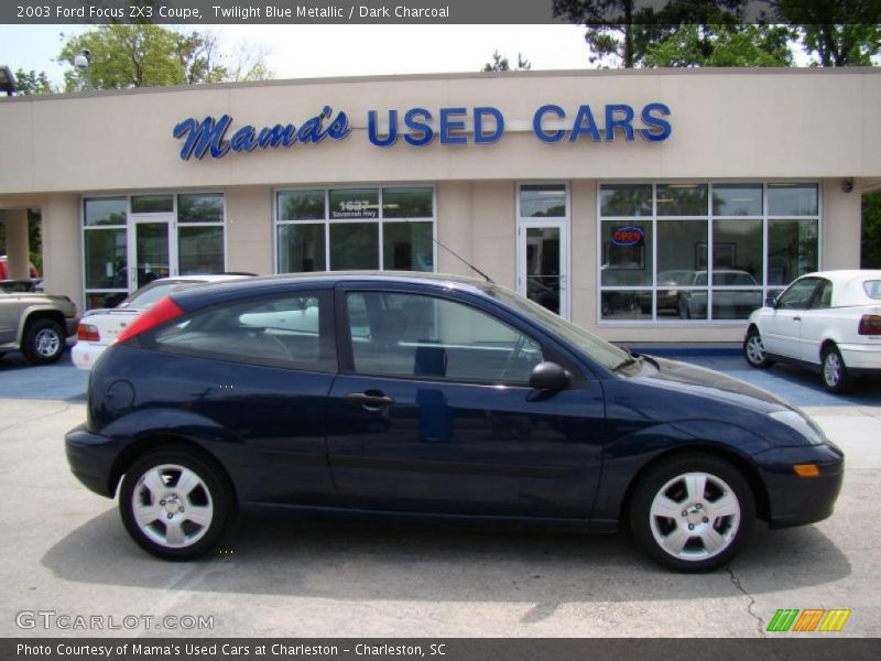 Twilight Blue Metallic / Dark Charcoal 2003 Ford Focus ZX3 Coupe