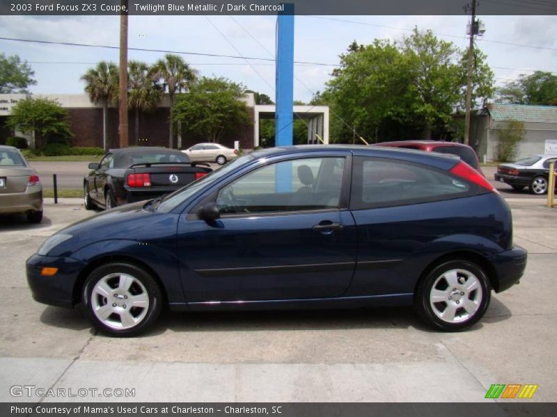 Twilight Blue Metallic / Dark Charcoal 2003 Ford Focus ZX3 Coupe