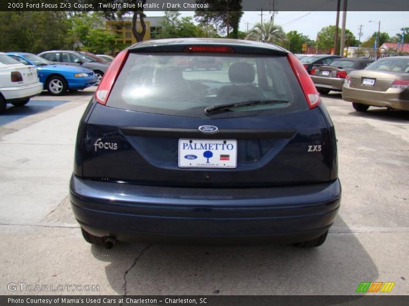 Twilight Blue Metallic / Dark Charcoal 2003 Ford Focus ZX3 Coupe