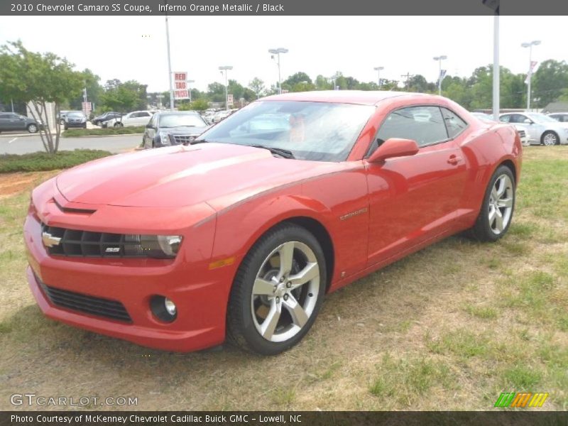 Inferno Orange Metallic / Black 2010 Chevrolet Camaro SS Coupe