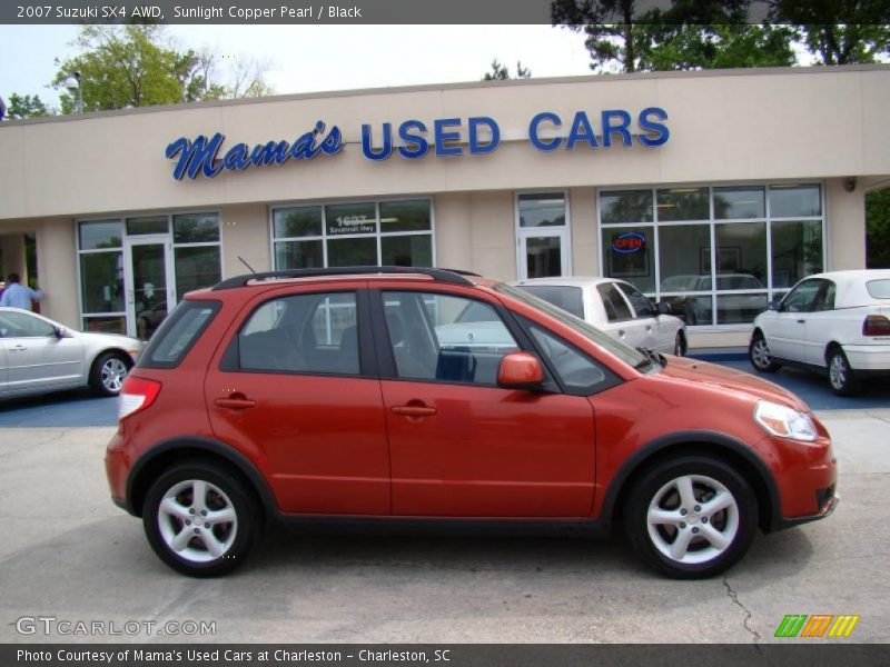 Sunlight Copper Pearl / Black 2007 Suzuki SX4 AWD