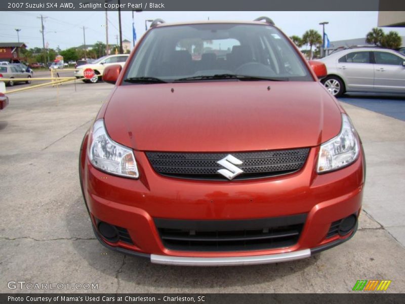 Sunlight Copper Pearl / Black 2007 Suzuki SX4 AWD
