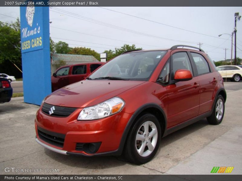 Sunlight Copper Pearl / Black 2007 Suzuki SX4 AWD