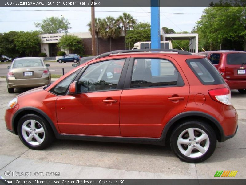 Sunlight Copper Pearl / Black 2007 Suzuki SX4 AWD