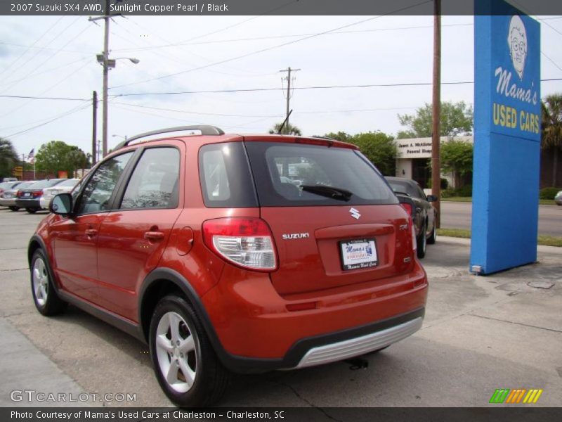 Sunlight Copper Pearl / Black 2007 Suzuki SX4 AWD