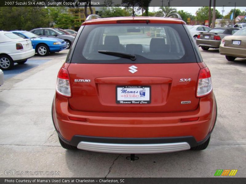 Sunlight Copper Pearl / Black 2007 Suzuki SX4 AWD