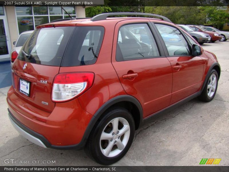 Sunlight Copper Pearl / Black 2007 Suzuki SX4 AWD