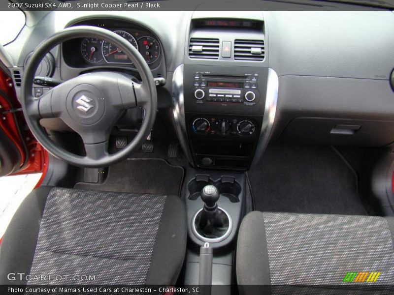 Sunlight Copper Pearl / Black 2007 Suzuki SX4 AWD