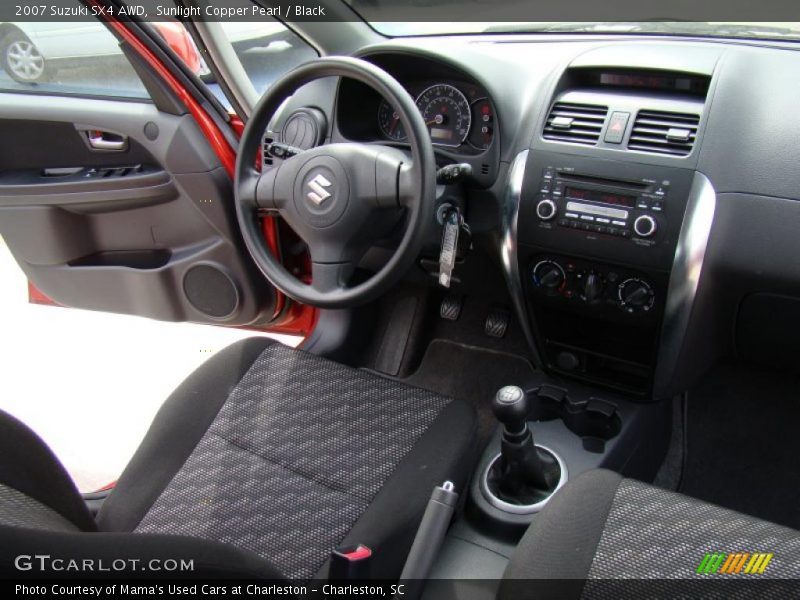 Sunlight Copper Pearl / Black 2007 Suzuki SX4 AWD