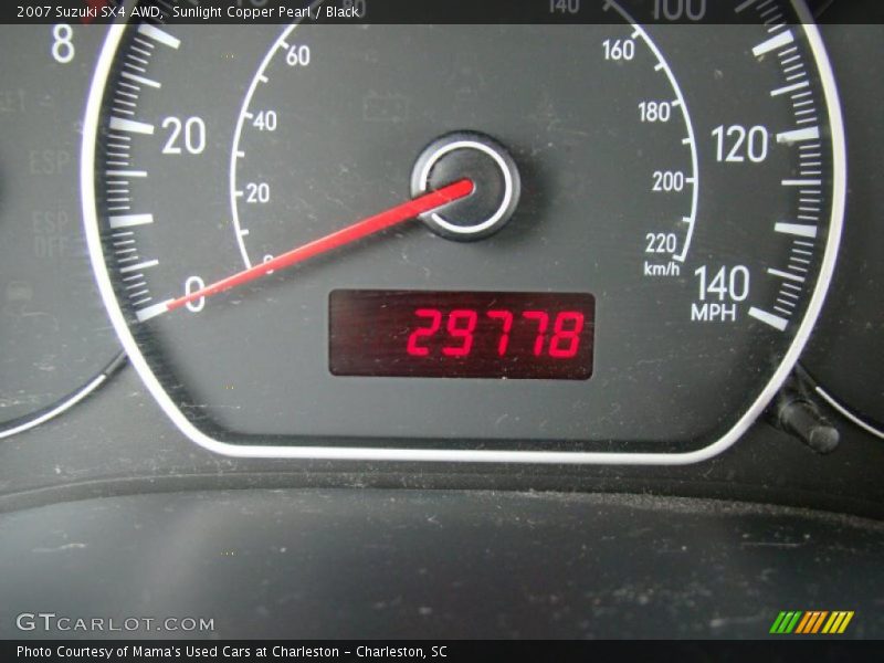 Sunlight Copper Pearl / Black 2007 Suzuki SX4 AWD
