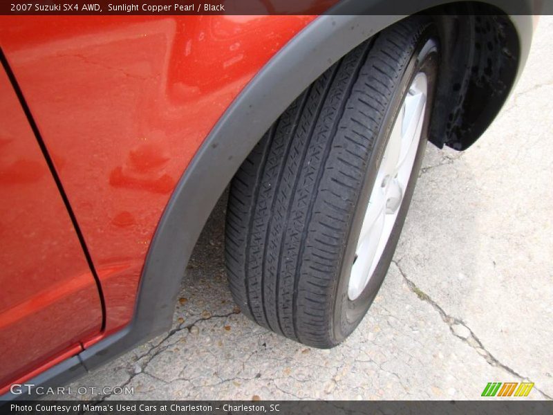 Sunlight Copper Pearl / Black 2007 Suzuki SX4 AWD