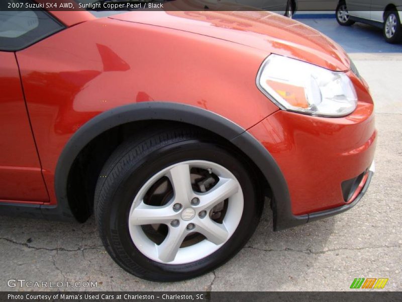 Sunlight Copper Pearl / Black 2007 Suzuki SX4 AWD