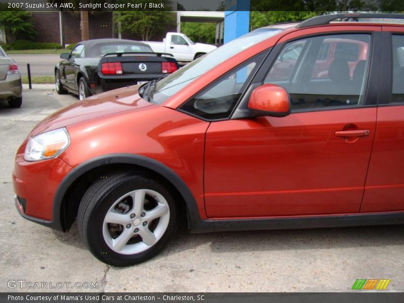 Sunlight Copper Pearl / Black 2007 Suzuki SX4 AWD