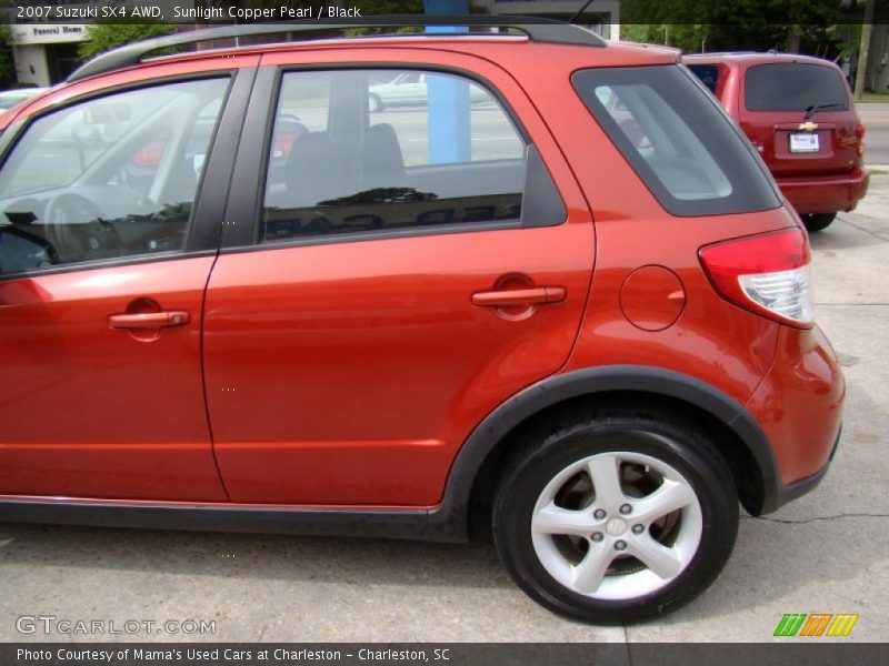 Sunlight Copper Pearl / Black 2007 Suzuki SX4 AWD