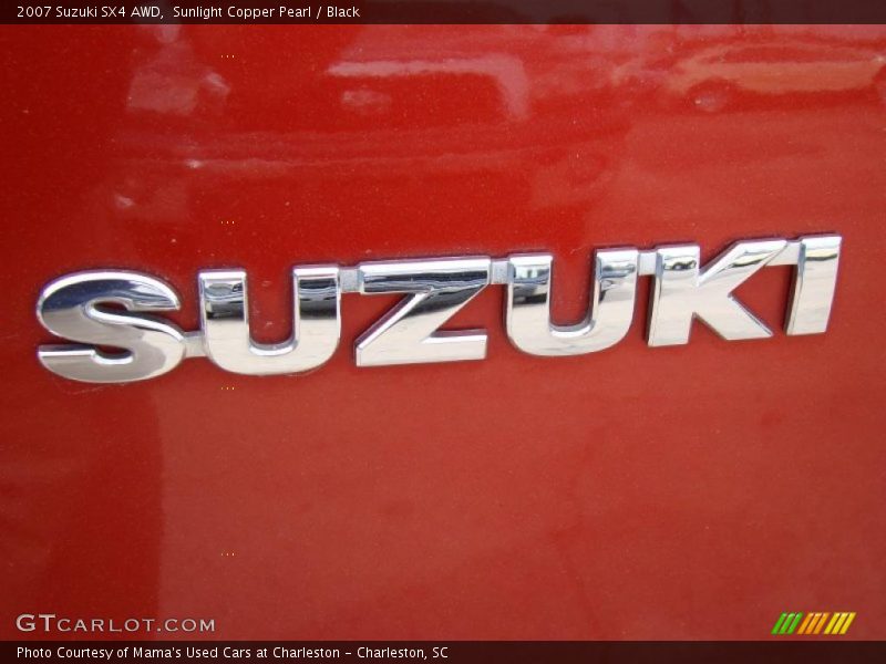 Sunlight Copper Pearl / Black 2007 Suzuki SX4 AWD