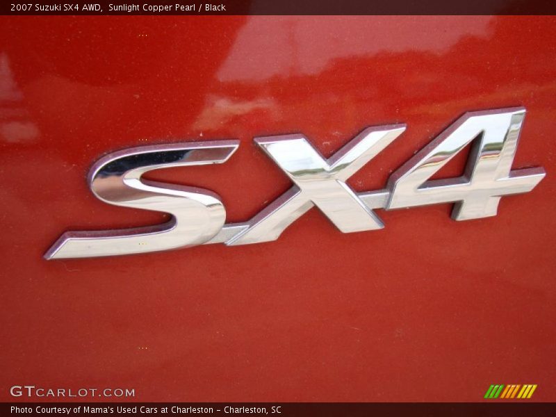 Sunlight Copper Pearl / Black 2007 Suzuki SX4 AWD