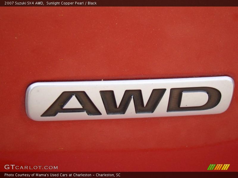 Sunlight Copper Pearl / Black 2007 Suzuki SX4 AWD