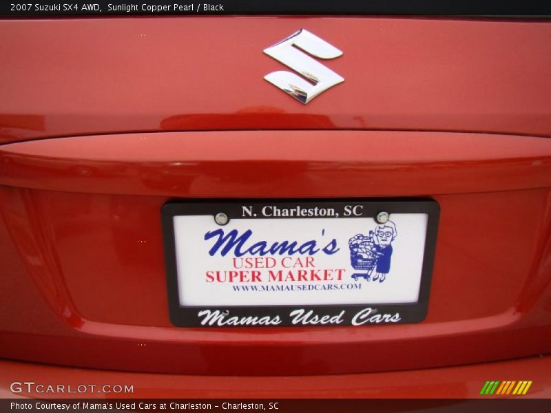 Sunlight Copper Pearl / Black 2007 Suzuki SX4 AWD