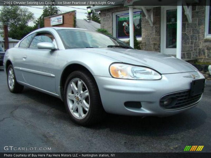 Ice Silver Pearlcoat / Black/Light Gray 2001 Chrysler Sebring LXi Coupe