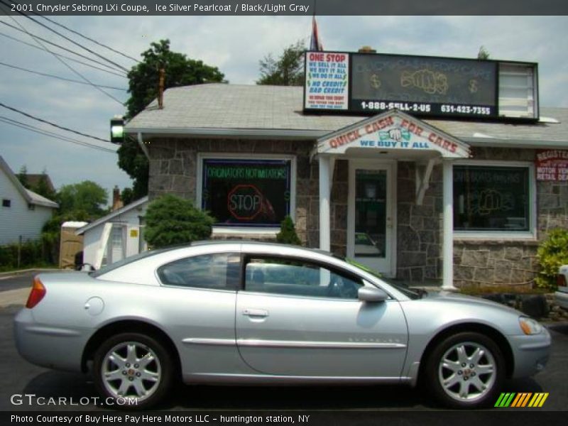 Ice Silver Pearlcoat / Black/Light Gray 2001 Chrysler Sebring LXi Coupe