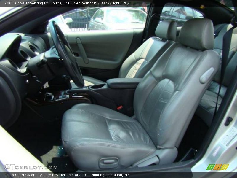 Ice Silver Pearlcoat / Black/Light Gray 2001 Chrysler Sebring LXi Coupe
