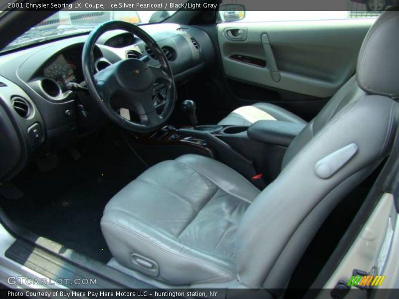 Ice Silver Pearlcoat / Black/Light Gray 2001 Chrysler Sebring LXi Coupe