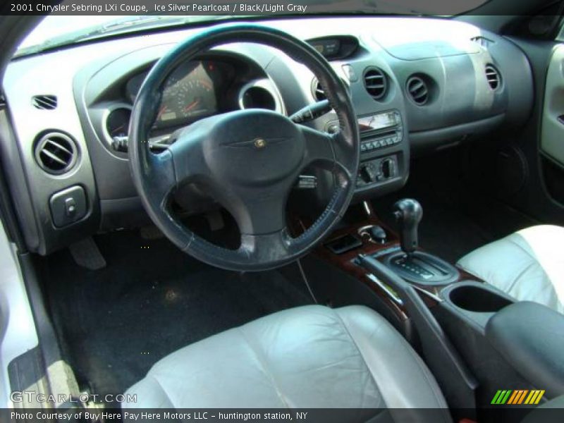 Ice Silver Pearlcoat / Black/Light Gray 2001 Chrysler Sebring LXi Coupe