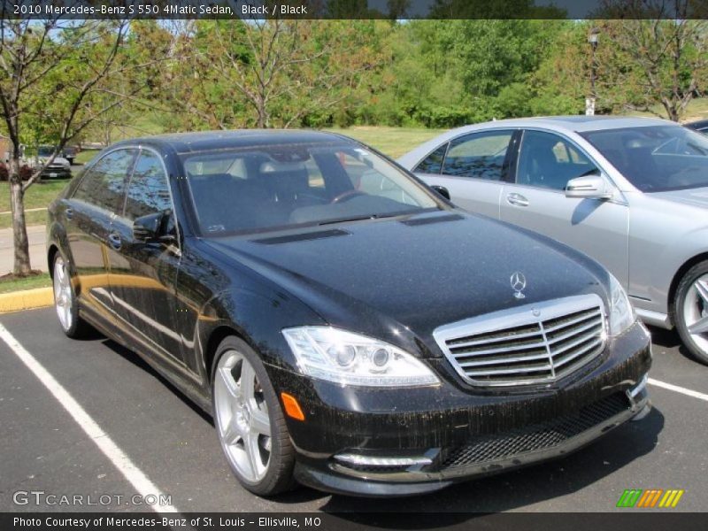 Black / Black 2010 Mercedes-Benz S 550 4Matic Sedan
